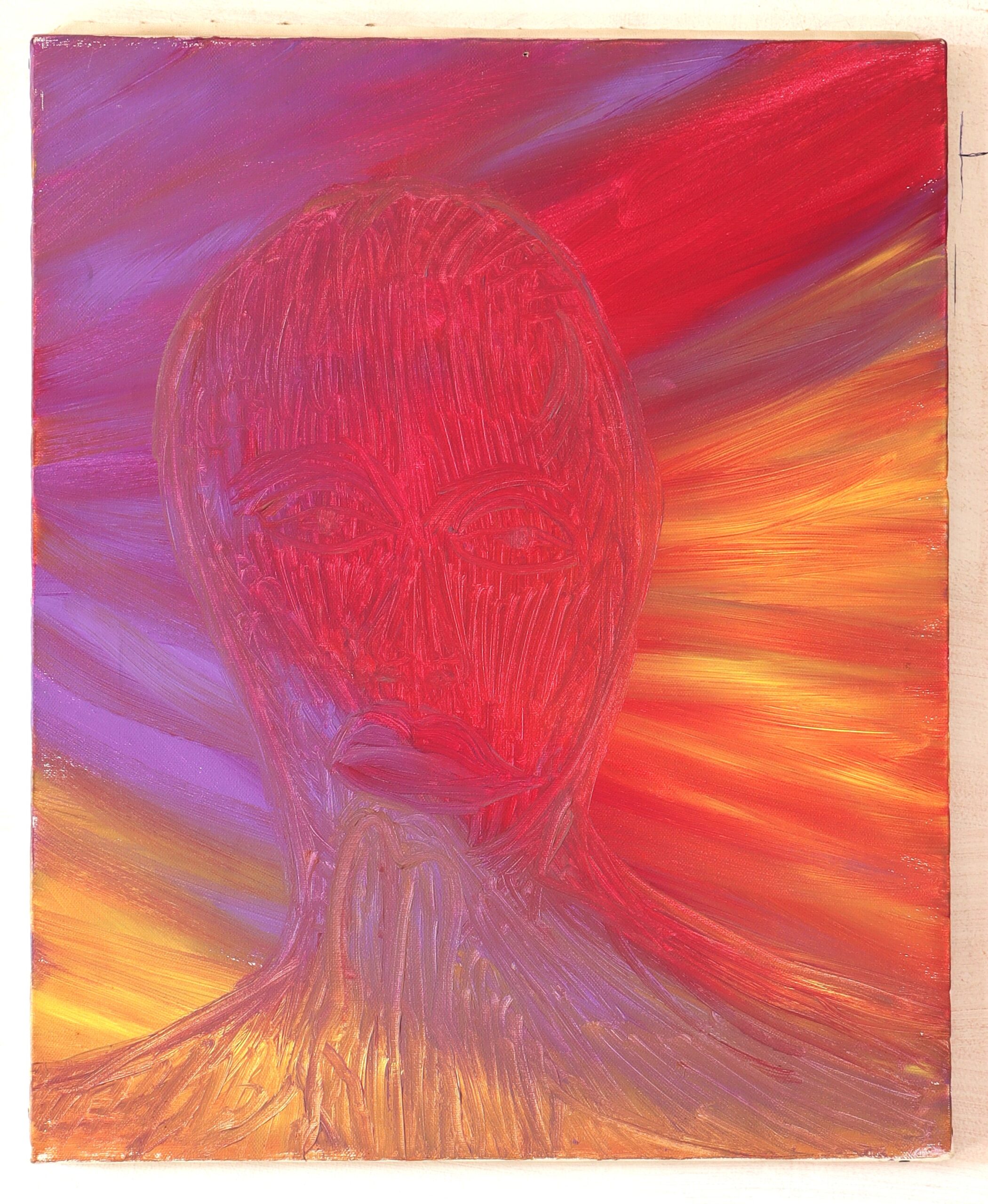 2002 acrylic clauido arezzo di trifiletti art brut sicily contemporary ...