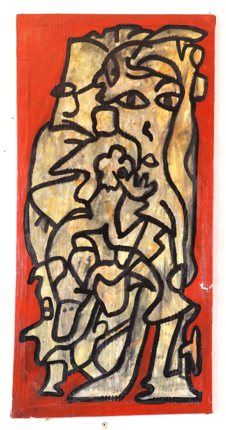 2006 Interiorità 67 136 Cm Pittura Contemporanea Nuove Impronte Trifiletti Arte